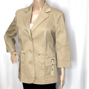 ATELIER COLLECTION KHAKI SAFARI BLAZER